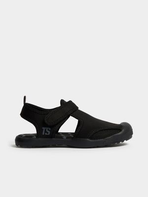 Junior Pre-School Black Sandals