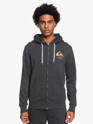 Men's Quiksilver Grey Surf Hooded Zip Thru Sweater