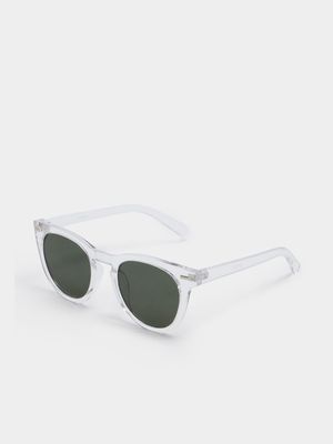 Men's Markham Clear Plastic Square Sunglesses