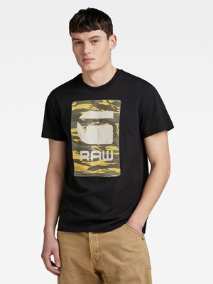 G-Star Men's Camo Box Graphic Black T-Shirt