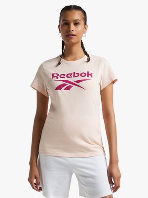 Women's Reebok Logo Light Pink Tee