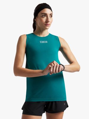 Womens TS Seamless Teal Tank Top