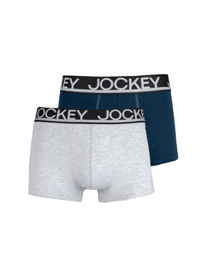 Jockey Men's Navy/Grey Trunk