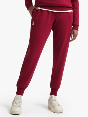 Women's Sneaker Factory Essential Burgundy Jogger