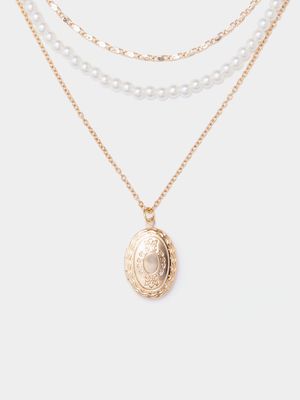 Pearl Locket Necklace