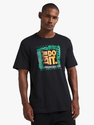 Mens Nike Sportswear Brandriff Just Do It Black Tee