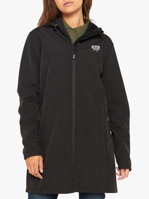 Women's jeep Black Longer Length Soft Shell Jacket