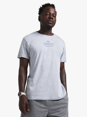 Mens TS Uncharted Graphic Grey Melange Tee