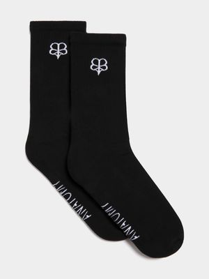 Anatomy Unisex 2-Pack Black Socks