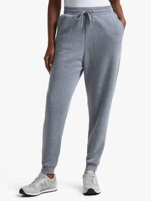 Women's Grey Melange Joggers