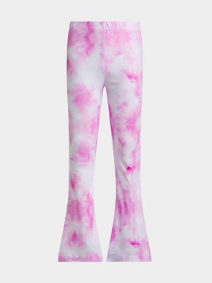 Jet Younger Girls Pink Tye Dye Leggings