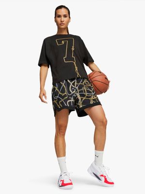 Puma Women's Hoops Gold Standards Black Shorts