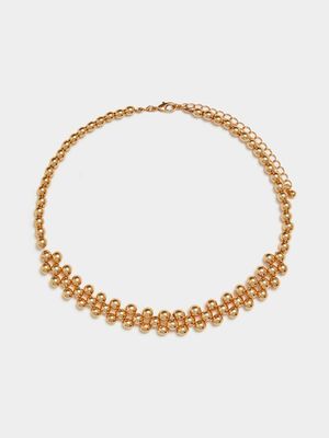 Metallic Bead Choker - Jewellery