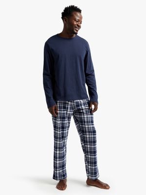 Men's Navy Check Sleepwear Set