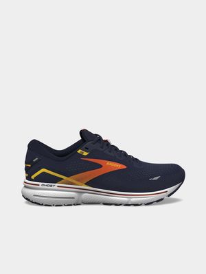 Mens Brooks Ghost 15 Navy/Red/Yellow Running Shoes