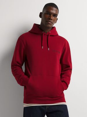 Men's Relay Jeans Basic Red Hoodie