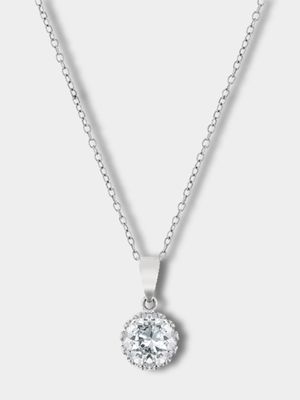 Cheté Sterling Silver & Cubic Zirconia Solitaire Pendant