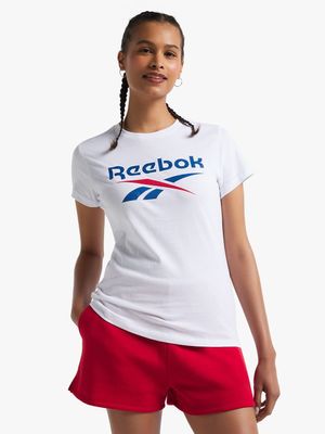 Women's Reebok Big Logo White Tee