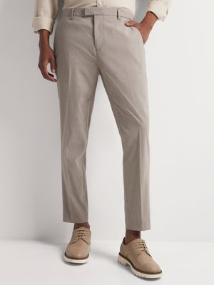 Men's Markham Smart Micro Check Camel/Milk Trouser