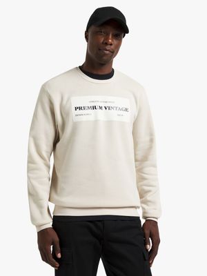 Men's Natural Graphic Print Sweat Top