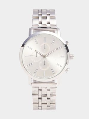 Men's Silver Metal Link Watch