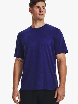 Men's Under Armour TECH VENT JACQUARD SS Blue Heather Top