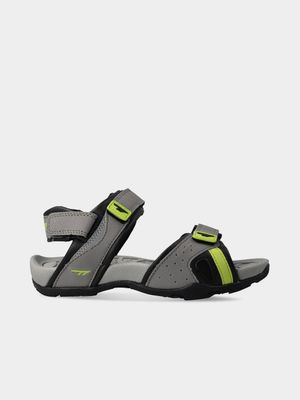 Junior Grade-School Hi-Tec Ula Grey/Yellow Sandals