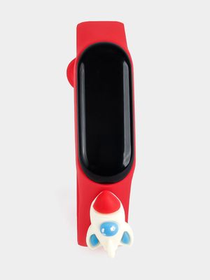 Boy's Red Digital Spaceship Watch