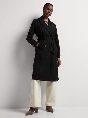 Suedette Unlined Trench Coat