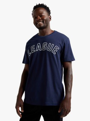 Men's Navy Graphic Print T-Shirt