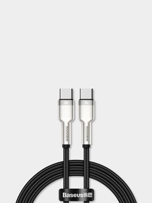 Baseus 100W Cafule Metal Series USB Type-C to USB Type-C Cable - Black - 1 M