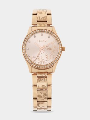 Tempo Floral Pink Ladies Watch