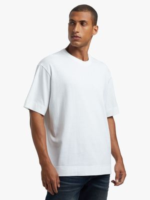 Men's Union-DNM White Boxy Fit Heavy Jersey T-Shirt