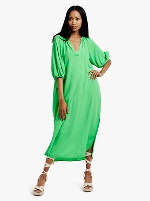 Women's Me&B Green Easy Tunic Dress