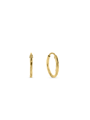 Yellow Gold 15mm Wari Earrings