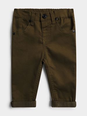 Jet Toddler Boys Olive Colour Denim