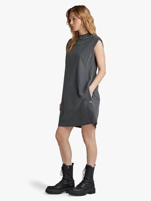 G-Star Women's Riveted Loose Sleeveless Grey Dress