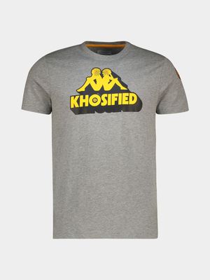 Mens Kappa Kaizer Chiefs Amecor Am Grey Tee