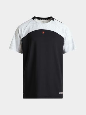 Boys TS Styled Black/White Football Tee