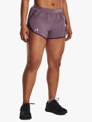 Womens Under Armour Fly By 2.0 Mauve Shorts