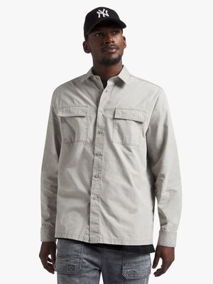 Men's Markham Casual Utility Ecru Shirt