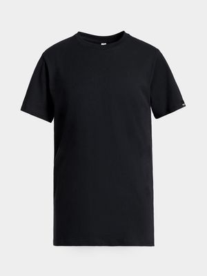 Younger Boy's Black Basic T-Shirt