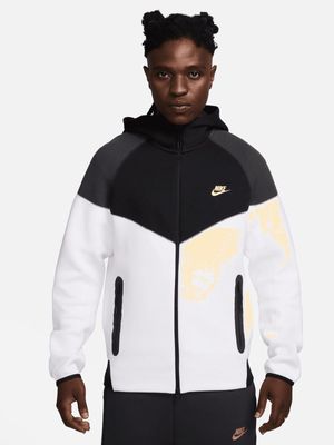 Mens Nike Tech Fleece White Windrunner Hoodie