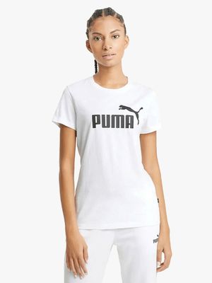 Women's Puma Essential Logo White Tee