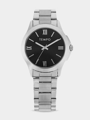 Tempo Men's Black Analogue Watch