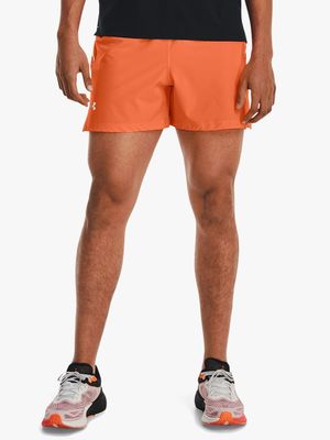 Mens Under Armour Launch Elite 5 Inch Orange Shorts