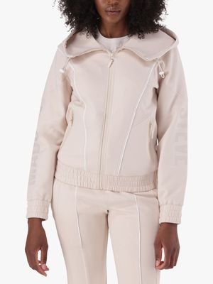 Women's Steve Madden Beige Co-ord Samantha Scuba Hooded Sweater