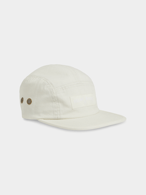 RJ Ecru Cotton Slub Military Cap