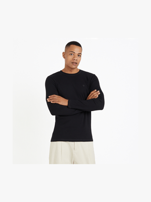 RJ Black LS Crew Rib T-Shirt