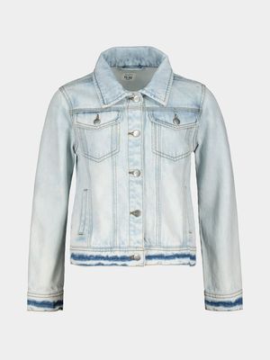 Younger Girl's Ice Wash Denim Jacket